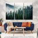 Captivating Misty Forest Wall Art Premium Canvas Print,