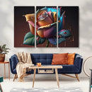 Abstract Rose Wall Art Canvas Print