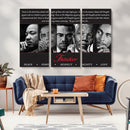 Thinker Quintet Canvas Wall Art – Martin, Obama, Malcolm X,