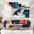 Gold Marble Art - Abstract Geode Gold And Blue Marble Shape