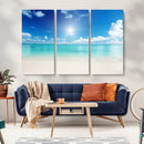 Blue Ocean Wall Art Canvas Print - Tranquil Ocean Paradise