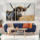 Texas Bull Longhorn Wall Art Canvas Print for Farm House by MyGreatCanvas | Canvas Wall Art Prints | Photo Prints & Wall Decor