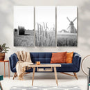 Vintage Farmhouse Black and White Triptych Wall Art – Giclee