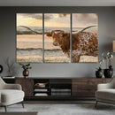 Texas Longhorn Wall Art Canvas Print, Rustic Ranch Decor, by MyGreatCanvas | Canvas Wall Art Prints | Photo Prints & Wall Decor