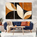 Geometric Abstract Wall Art Canvas Print, Mid Century Modern