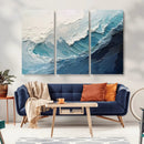 Ocean Wave Canvas Wall Art Print – Coastal Living Room Large
