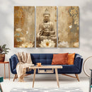 Buddha Wall Art Canvas Print, Buddha Meditation Room Decor,