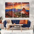 Rocky Mountains Sunset Wall Art Canvas Print – Ready to