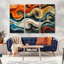 Abstract Wave Wall Art | Ready to Hang Framed Canvas Print |