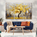Golden Tree Canvas Print | Abstract Wall Art for Modern