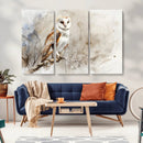 Barn Owl Wall Art | Watercolor Canvas Print | Perfect for