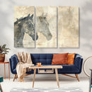 Abstract Horse Canvas Print | Modern Farmhouse Wall Art |