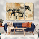 Chines Style Running Horse Western Wall Art | Farmhouse Wall