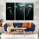 Abstract Jellyfish Wall Art Canvas Print