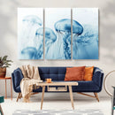 Blue Jellyfish Wall Art Canvas Print