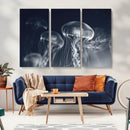 Jellyfish Wall Art Canvas Print, Modern Abstract Jellyfish