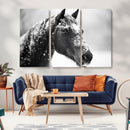 Horse Canvas Print - Winter Horse Snow Wall Art Canvas Print