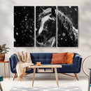 Winter Horse Wall Art | Black and White Horse Print | Ready by MyGreatCanvas | Canvas Wall Art Prints | Photo Prints & Wall Decor
