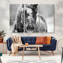 Black and White Horse Winter Wall Art | Ready to Hang and