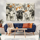 Texas Longhorn Wall Art Canvas Print – Herd Abstract Cow by MyGreatCanvas | Canvas Wall Art Prints | Photo Prints & Wall Decor