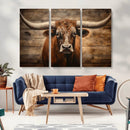 Longhorn Bull Wall Art | Canvas Print | Ready to Hang | by MyGreatCanvas | Canvas Wall Art Prints | Photo Prints & Wall Decor