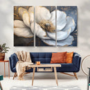 White Magnolia Flower Wall Art Canvas Print | Abstract