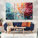 Radiant Bloom Abstract Floral Wall Art Canvas Print -