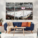Lausanne Arena Ice Hockey Stadium Wall Art Canvas Print,