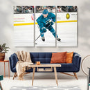 San Jose Sharks Ice Hockey Player Wall Art Canvas Print
