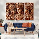 Indian Woman Statue Wall Art Canvas Print