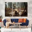 Jesus Running After a Lost Lamb Canvas Wall Art Print