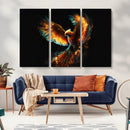 Fiery Phoenix Canvas Print | Ready to Hang Wall Art | Bold