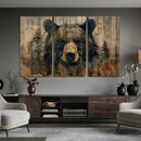 Abstract 399 Bear Wall Art | Rustic Cabin Wall Decor with
