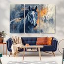 Abstract Blue Horse Wall Art Print Canvas | Horse Wall Art by MyGreatCanvas | Canvas Wall Art Prints | Photo Prints & Wall Decor