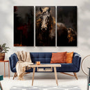 Abstract Black Horse Canvas Print for Farmhouse Wall Art | by MyGreatCanvas | Canvas Wall Art Prints | Photo Prints & Wall Decor