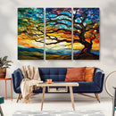 Vibrant Mosaic Tree of Life Wall Art | Stained Glass Style