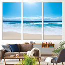 Wall Art Canvas Print Shiny Blue Sea and Beach by MyGreatCanvas | Canvas Wall Art Prints | Photo Prints & Wall Decor