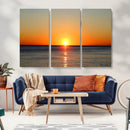 Golden Horizon Sunset Over Ocean Wall Art Canvas Print – by MyGreatCanvas | Canvas Wall Art Prints | Photo Prints & Wall Decor