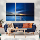 Blue Sunset Ocean Canvas Wall Art Print – Serene Coastal by MyGreatCanvas | Canvas Wall Art Prints | Photo Prints & Wall Decor