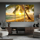 Beach Sunset Canvas Wall Art Print - Tropical Beach Canvas by MyGreatCanvas | Canvas Wall Art Prints | Photo Prints & Wall Decor