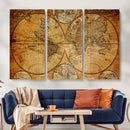 Vintage World Map Canvas Print – Antique Push Pin Travel by MyGreatCanvas | Canvas Wall Art Prints | Photo Prints & Wall Decor