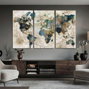 Framed Vintage World Map Wall Art – Abstract Map Canvas by MyGreatCanvas | Canvas Wall Art Prints | Photo Prints & Wall Decor