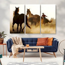 Horses and Cowboys Wall Art Canvas Print by MyGreatCanvas | Canvas Wall Art Prints | Photo Prints & Wall Decor