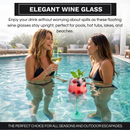 Floating Wine Glasses for Pool - Set of 2-15 OZ (Green)