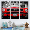 Red Mustang Car Wall Art – Framed Classic Vehicle Canvas by MyGreatCanvas | Canvas Wall Art Prints | Photo Prints & Wall Decor