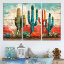 Colorful Cacti Wall Art – Framed Vibrant Succulent Canvas by MyGreatCanvas | Canvas Wall Art Prints | Photo Prints & Wall Decor