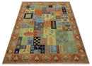 Antique Design Tribal Multi Color Hand knotted Traditional 8x10 Wool Area Rug by The Rug Decor
