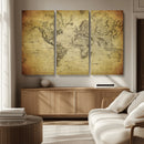 Push Pin World Map Canvas Print – Travel Tracker Wall Art
