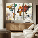 Watercolor World Map Canvas Print – Framed Wall Art for by MyGreatCanvas | Canvas Wall Art Prints | Photo Prints & Wall Decor