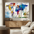 World Map Canvas Print – Framed Travel Map Wall Art for by MyGreatCanvas | Canvas Wall Art Prints | Photo Prints & Wall Decor